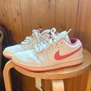Nike Air Jordan 1 Low Shoes Pink Salt Guave Ice Sail Women Size 6